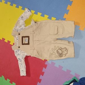 Koala baby, long sleeve shirt with overalls,  size 3-6 months,  NWOT